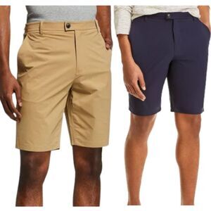 7 For All Mankind Men's Flat Front Regular Fit Chino Shorts Size 28 - Set Of 2
